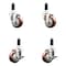 Service Caster 3 Inch 316SS Maroon Poly Swivel 1 Inch Expanding Stem Caster Brake SCC, 2PK SCC-SS316EX20S314-PPUB-MRN-2-TLB-2-1 - alternate 1